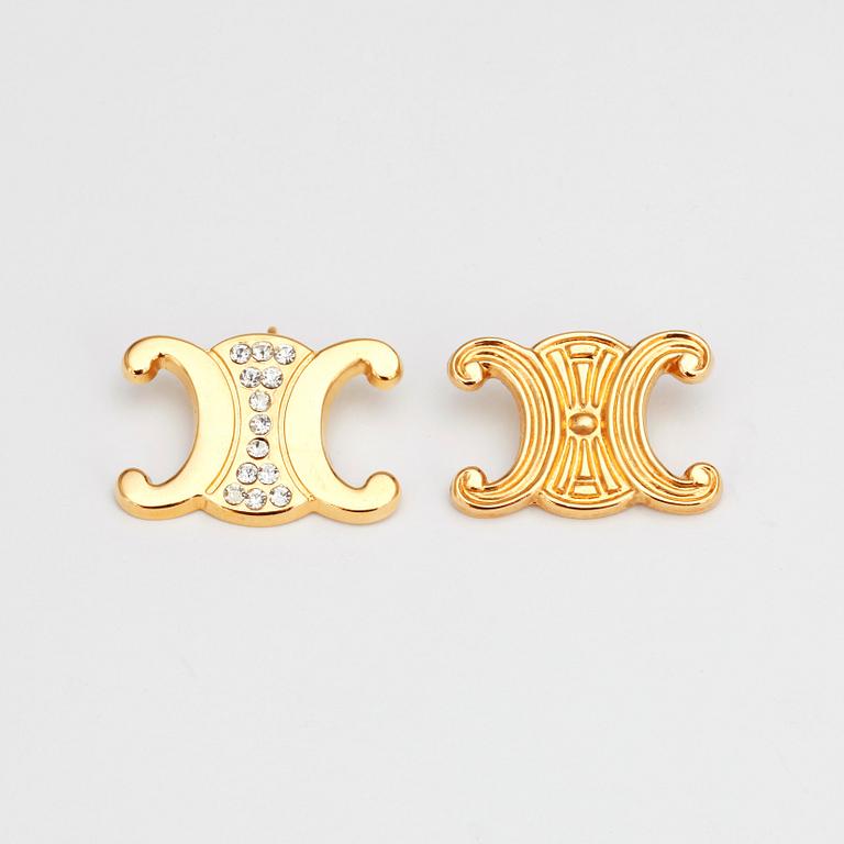 CÉLINE, two goldcoloured metal pendants.