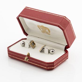 Cartier, Cufflinks, one pair, Santos Oretacier,