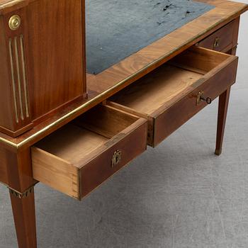 A late Gustavian style mahogany writing desk.