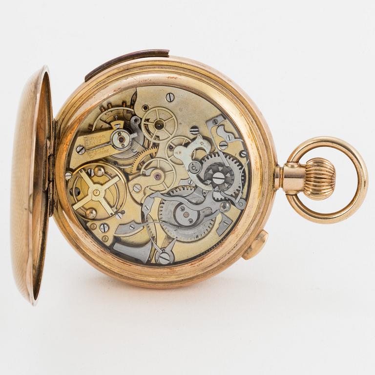 POCKET WATCH, hunter, chronograph, 52 mm.