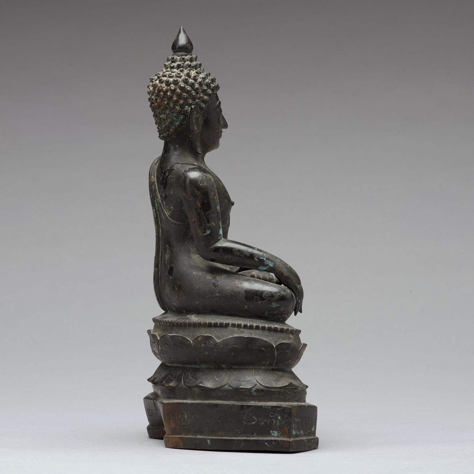 BUDDHA, brons. Thailand, troligen Lanna, 1700-tal.