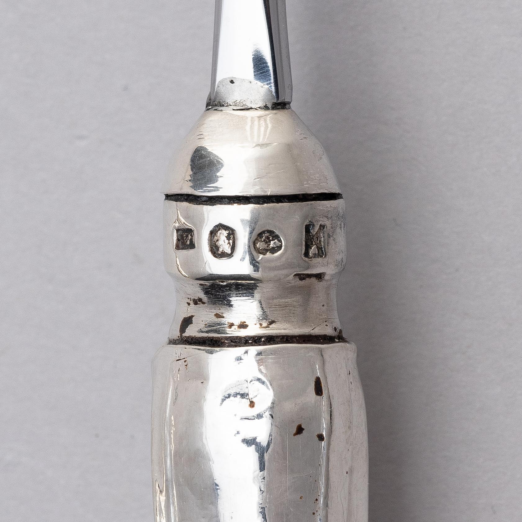 A Swedish set of 24 piece silver table-cutlery, marks of  Isak Trybom, Stockholm 1766-1783.
