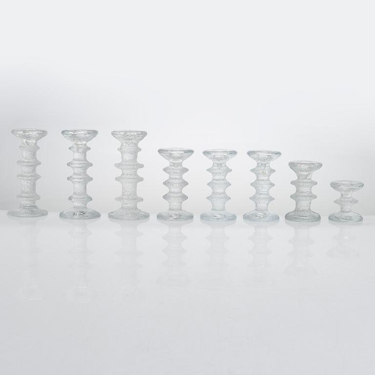 Timo Sarpaneva, A set of eight 'Festivo' candleholders, Iittala, Finland.