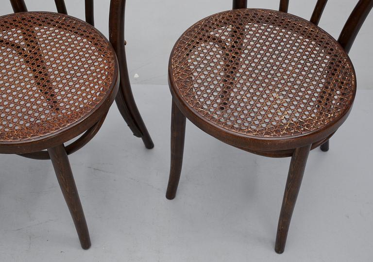 STOLAR, 4 st, Thonetstil, Rumänien, 1900-talets mitt.