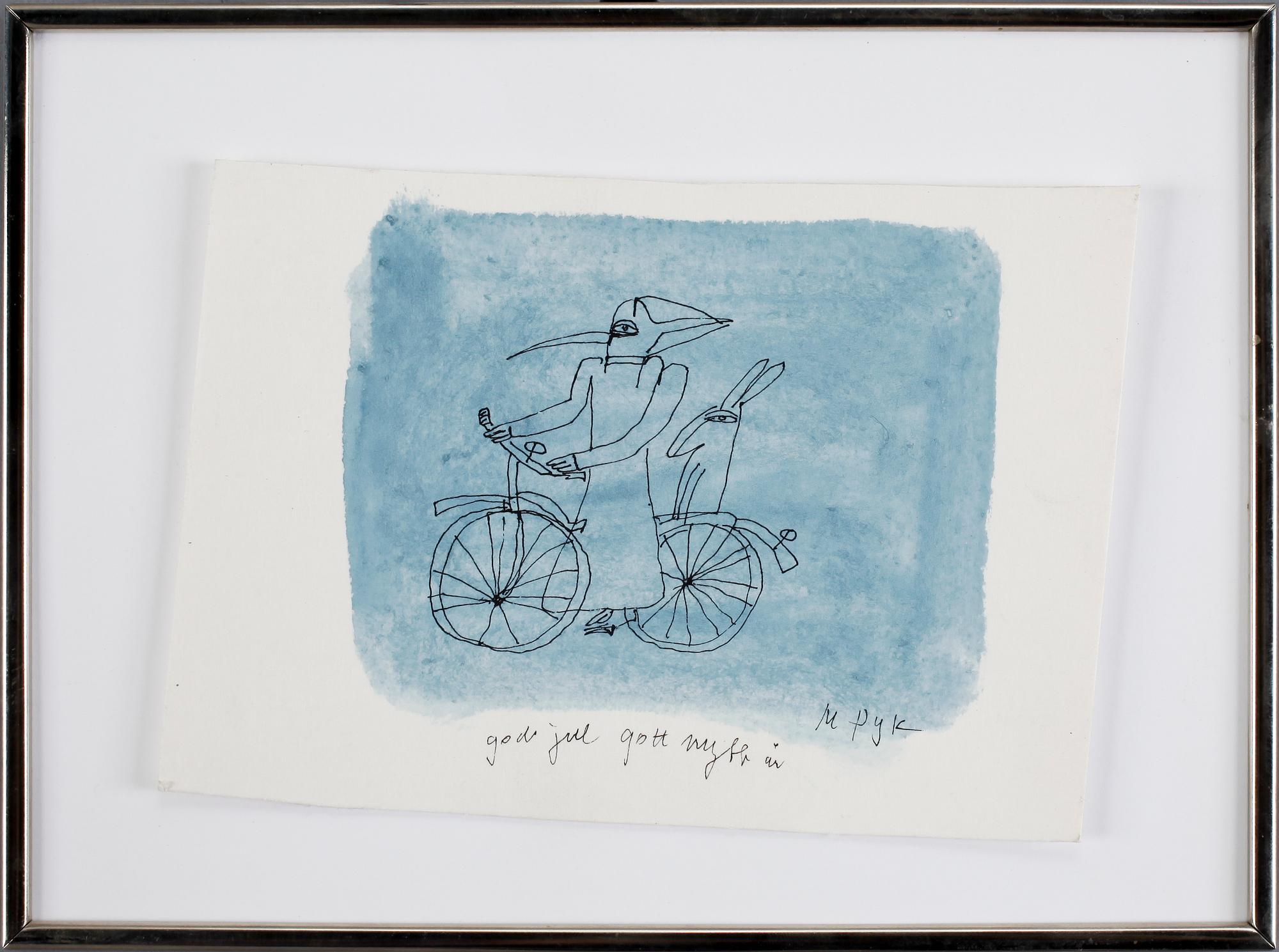 MADELEINE PYK, teckningar, 2 st, sign.