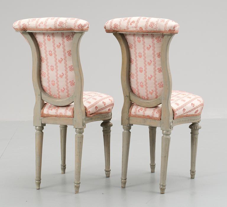 A pair of Gustavian chairs by M. Lundberg.