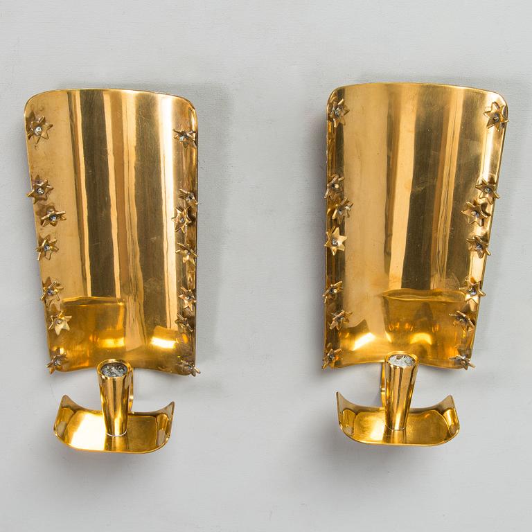 Veikko Huotari, a pair of mid-20th-century wall sconces.
