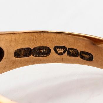 Ring, 14K guld med karneol, Westerback, Helsingfors 1952.