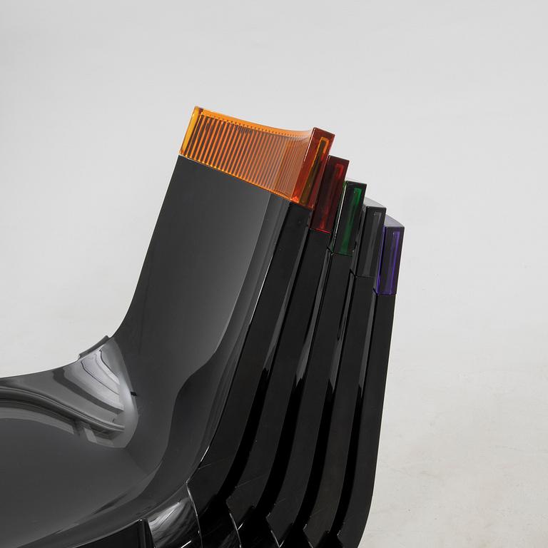 Chairs, 5 pcs "Hi cut", Kartell, 21st century.