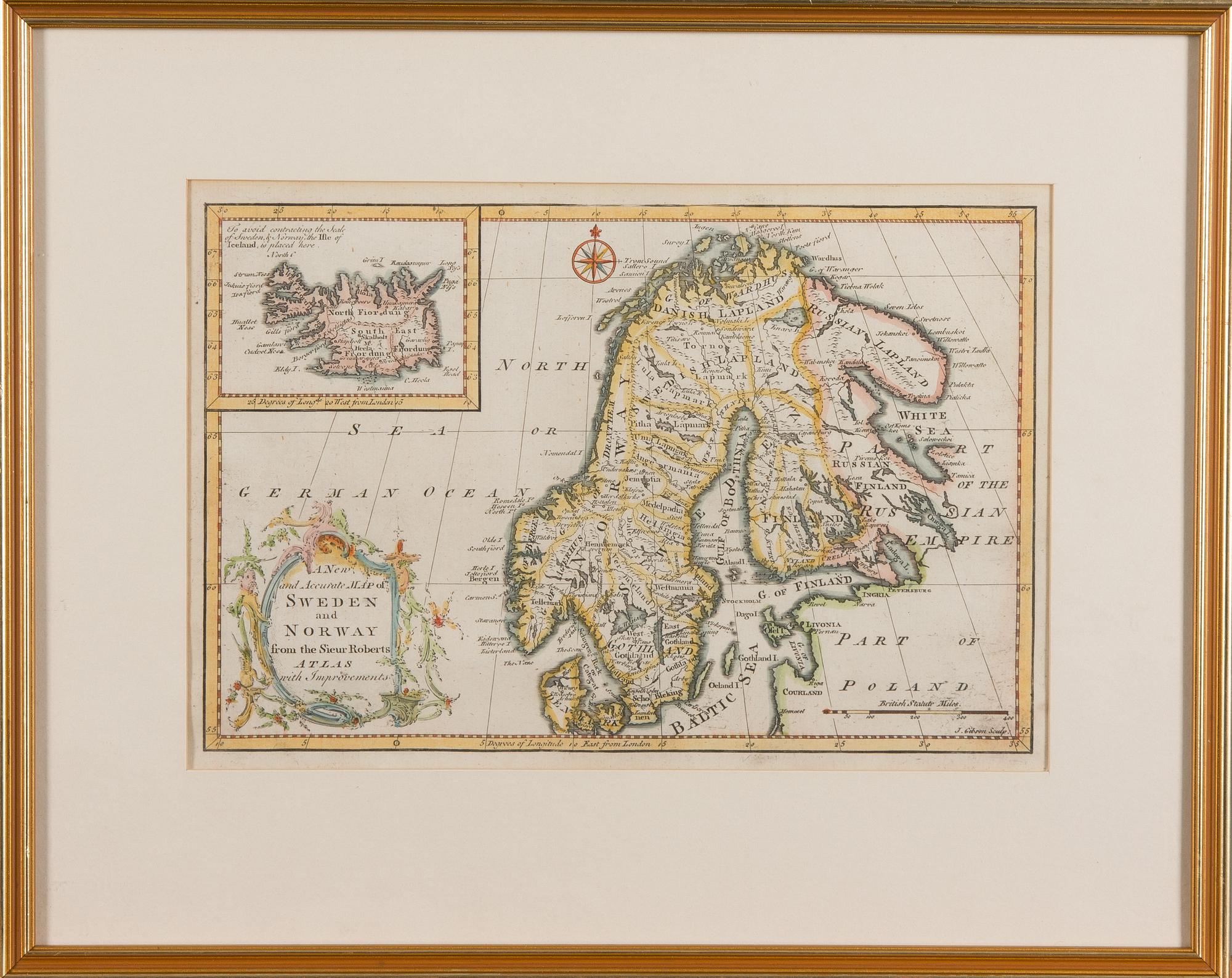 KARTOR, 3 st, handmålade kopparstick, 1700-tal.
