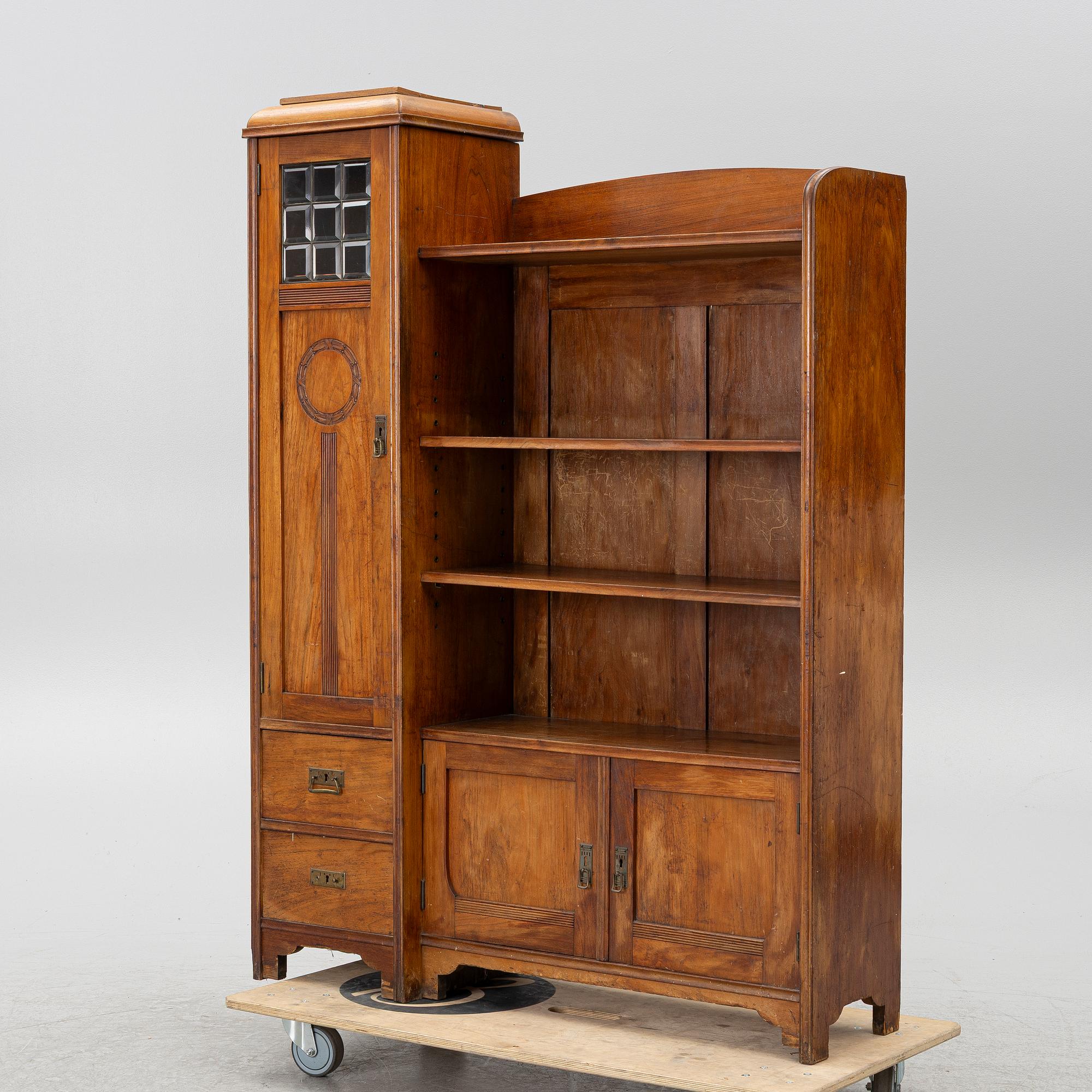Bookcase, Art Nouveau, early 20th century.