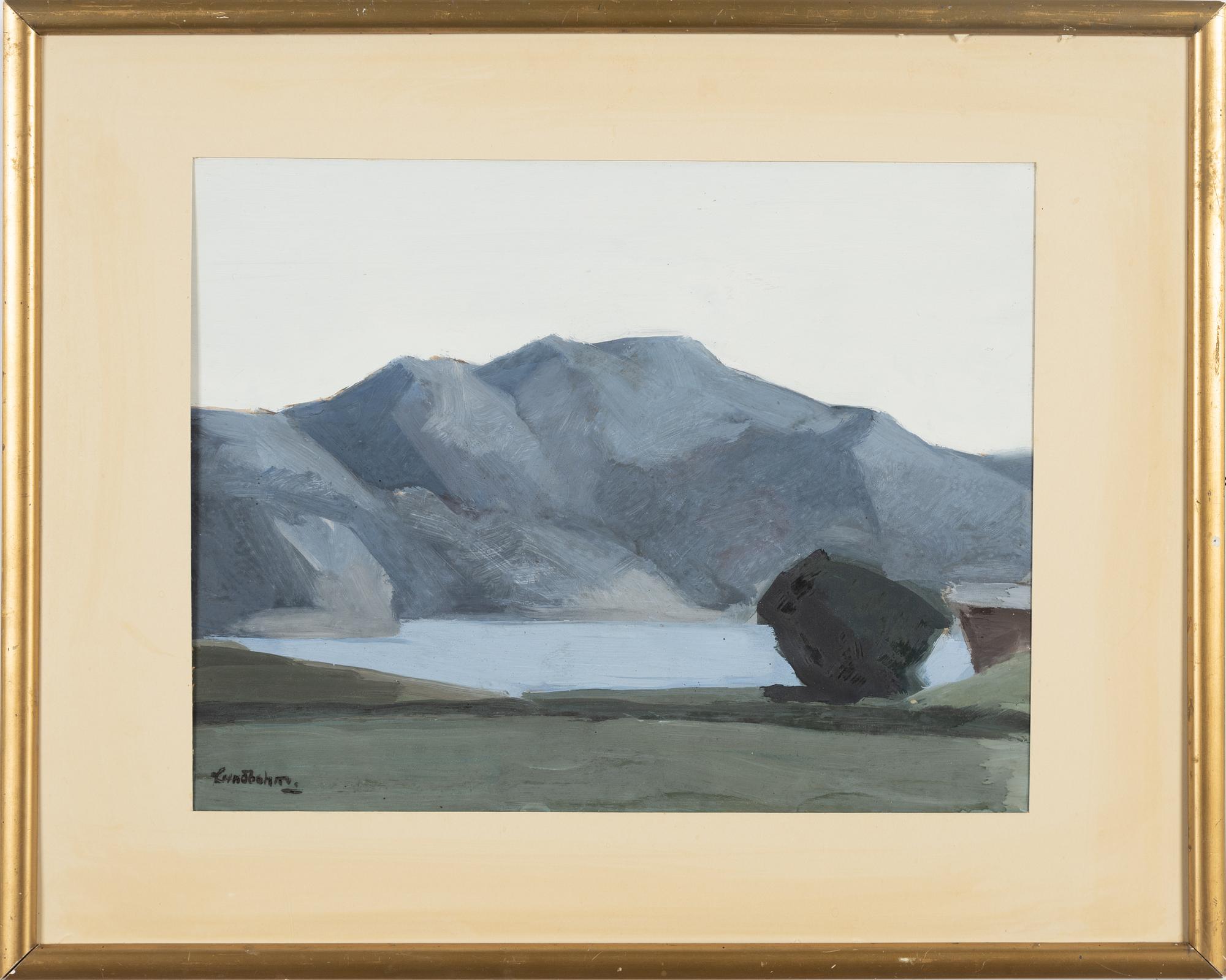 Sixten Lundbohm, mixed media on paper-panel, signed.
