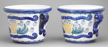 YTTERFODER, ett par, flintgods, Edward Hald, Rörstrand, 1910/20-tal.