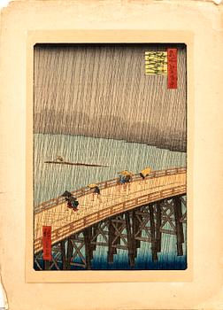 Ando Utagawa Hiroshige, efter, färgträsnitt, Japan, tidigt 1900-tal.