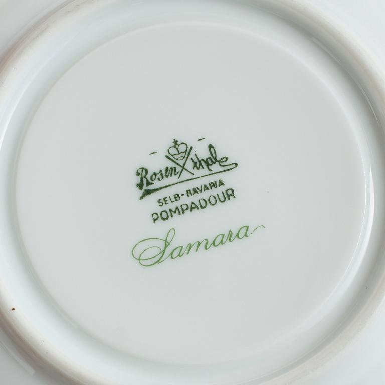 KAFFESERVIS, 23 delar, delar, porslin, "Pompadour", Rosenthal, 1900-talets första hälft.