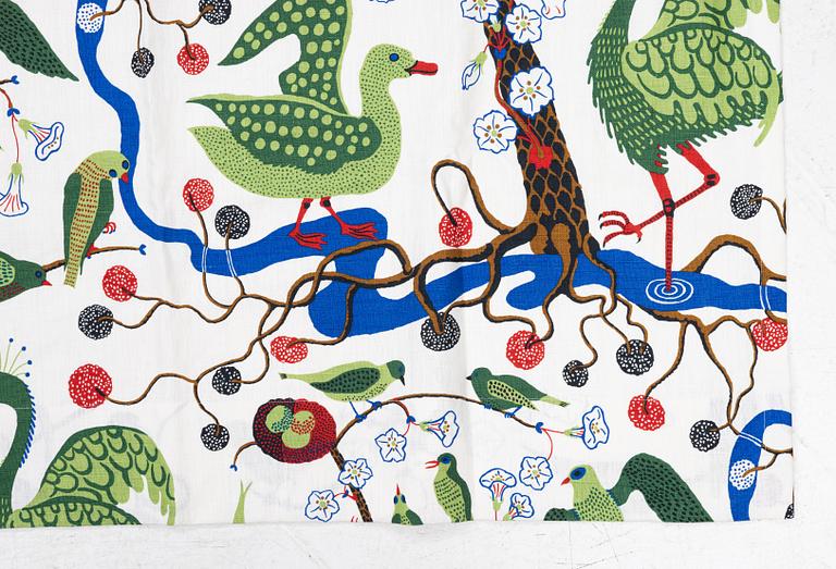 Josef Frank, curtains, a pair, "Green Birds", Svenskt Tenn.