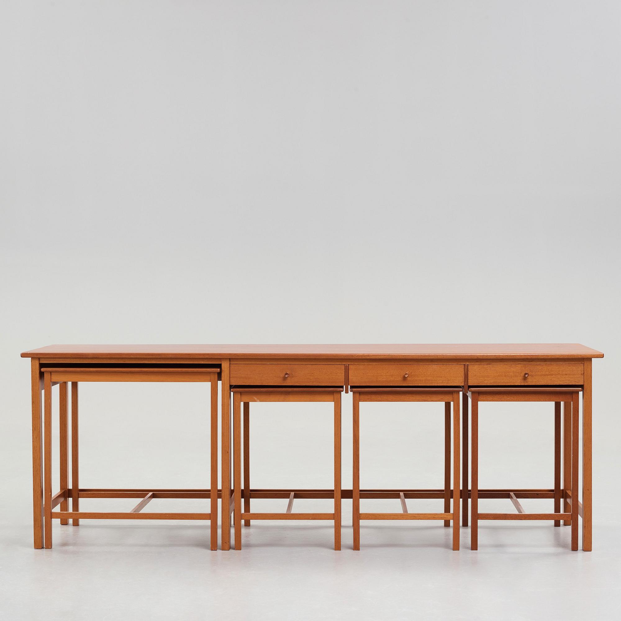 John Kandell, sideboard, 5 delar, utfört av snickarmästare David Sjölinder, Stockholm ca 1949.
