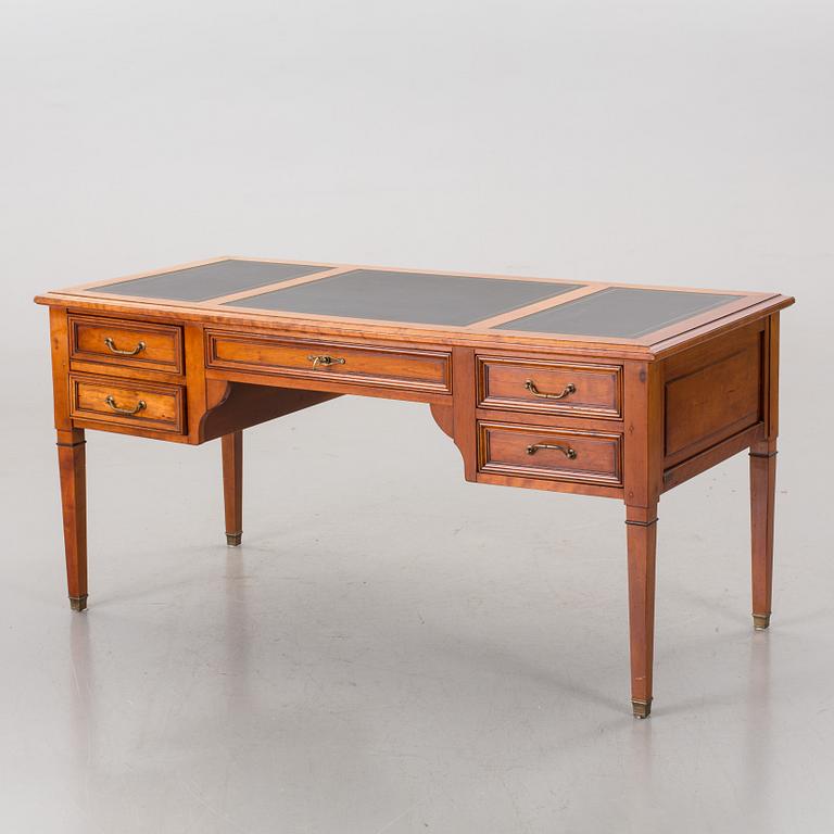 A FRANCE WRITING DESK AND A CHAIR FROM GRANGE.