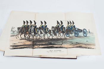 23 large lithographed plates of Swedish uniforms.
