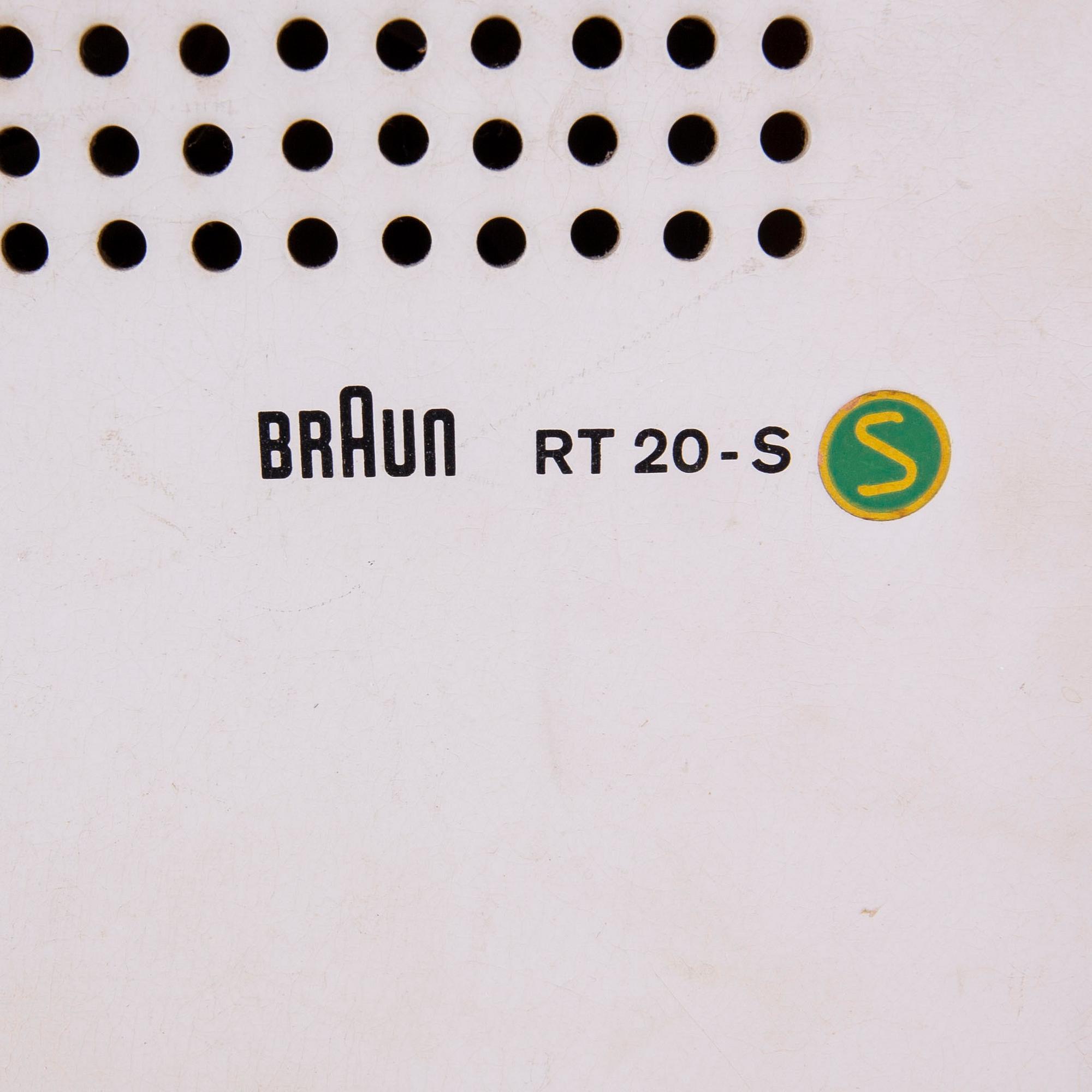 Dieter Rams radio, "RT 20" för Braun, modellen formgiven 1961.