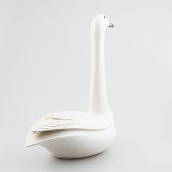 Paul Hoff, a stoneware sculpture of a swan, Gustavsberg Studio, Sweden 1990.