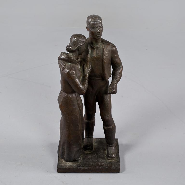 JONAS FRÖDING, skulptur, brons, signerad.