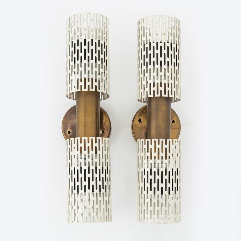 Harald Notini, a pair of model 11262 wall lights, Böhlmarks, 1940's/1950's.