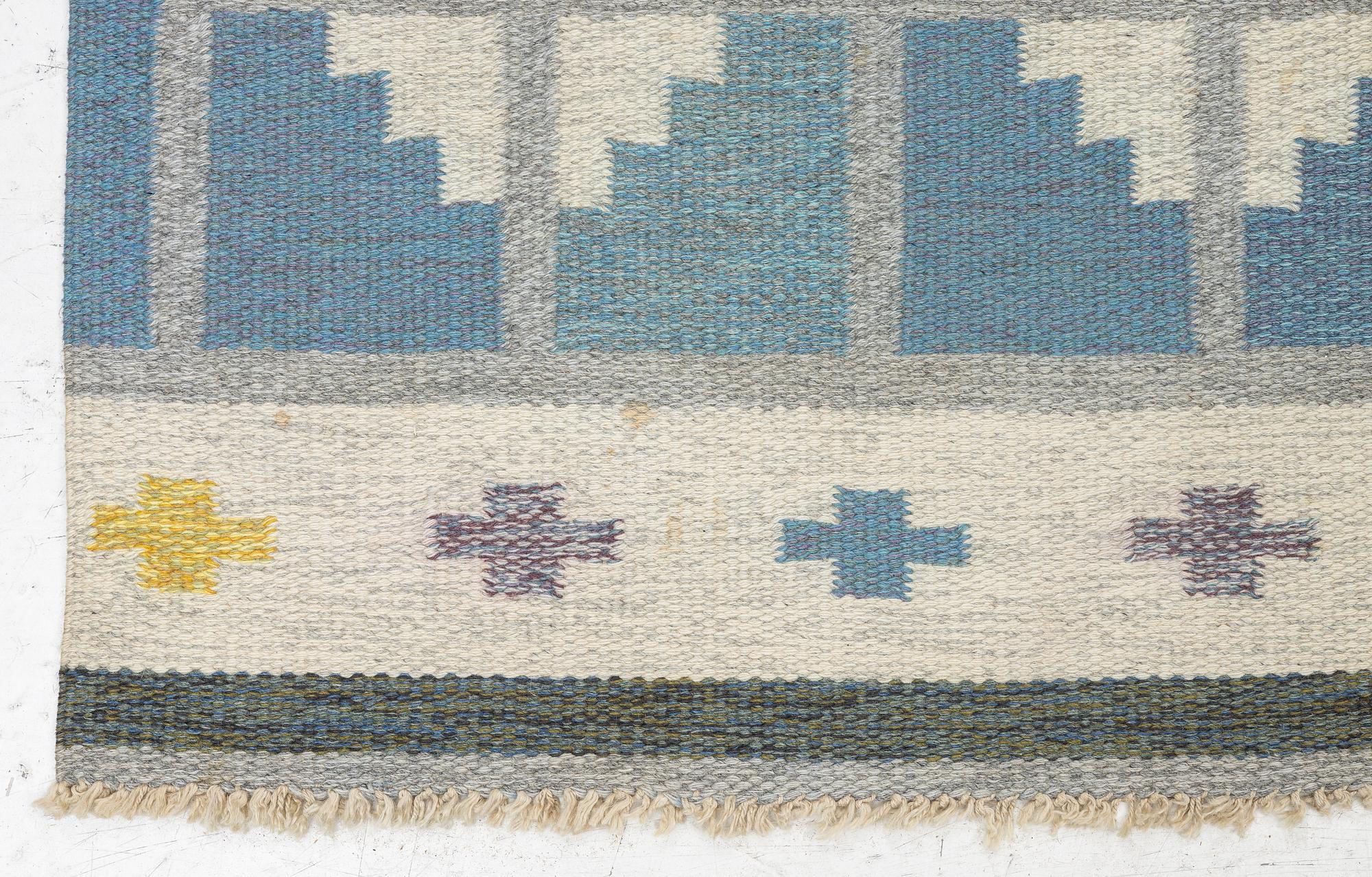 Ingegerd Silow, matta, rölakan, ca 239 x 153 cm, signerad IS.