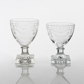 Vinglas, 24 st, 1800-talets andra hälft.