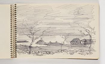 Lotte Laserstein, 10 små skissblock med teckningar.