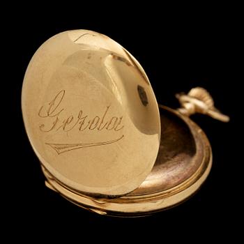 FICKUR, 14k guld, 1900-tal. Vikt 23 g.
