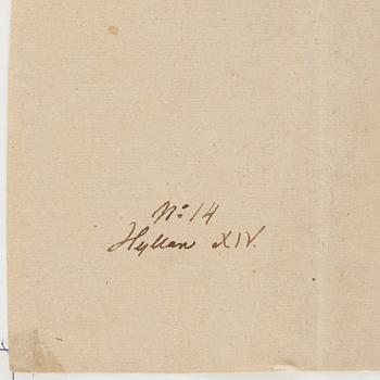 JAN MYTENS, hans krets. Osignerad. Bildyta 24 x 35,5 cm.