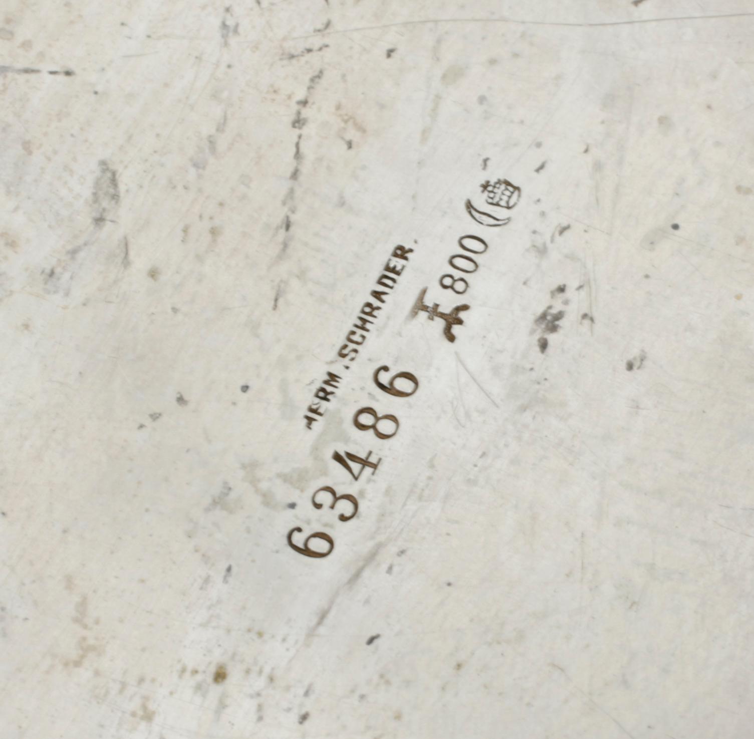 SERVERDELAR, 3 st, silver, Tyskland, 1900-talets början. Vikt ca 970 gram.