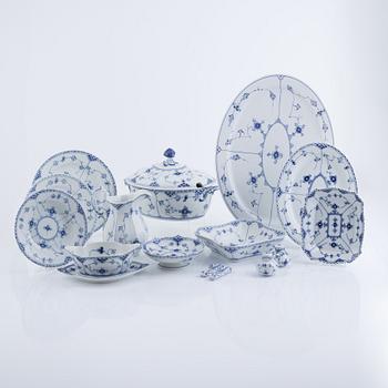 Dinner service, porcelain, 50 pieces, "Musselmalet", Royal Copenhagen, Denmark.