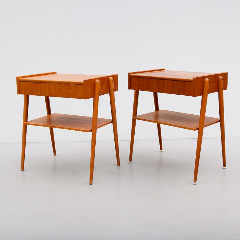 SÄNGBORD, 1 par, Carlström & Co, 1960-tal.