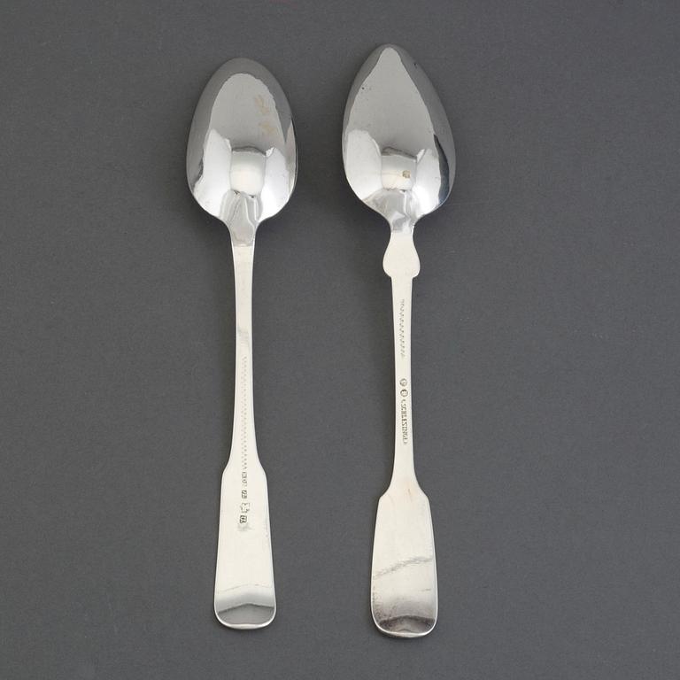 MATSKEDAR, 2 st, silver, Berlin och Königsberg, Tyskland, 1700-talets andra hälft/1800-talets första hälft.