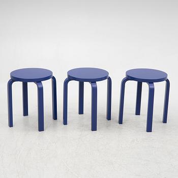 Alvar Aalto, a set of three model '60' stools, Artek, Finland 2011.