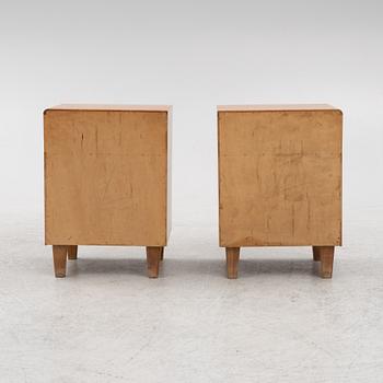 A pair of bedside tables, 1940s/50s.