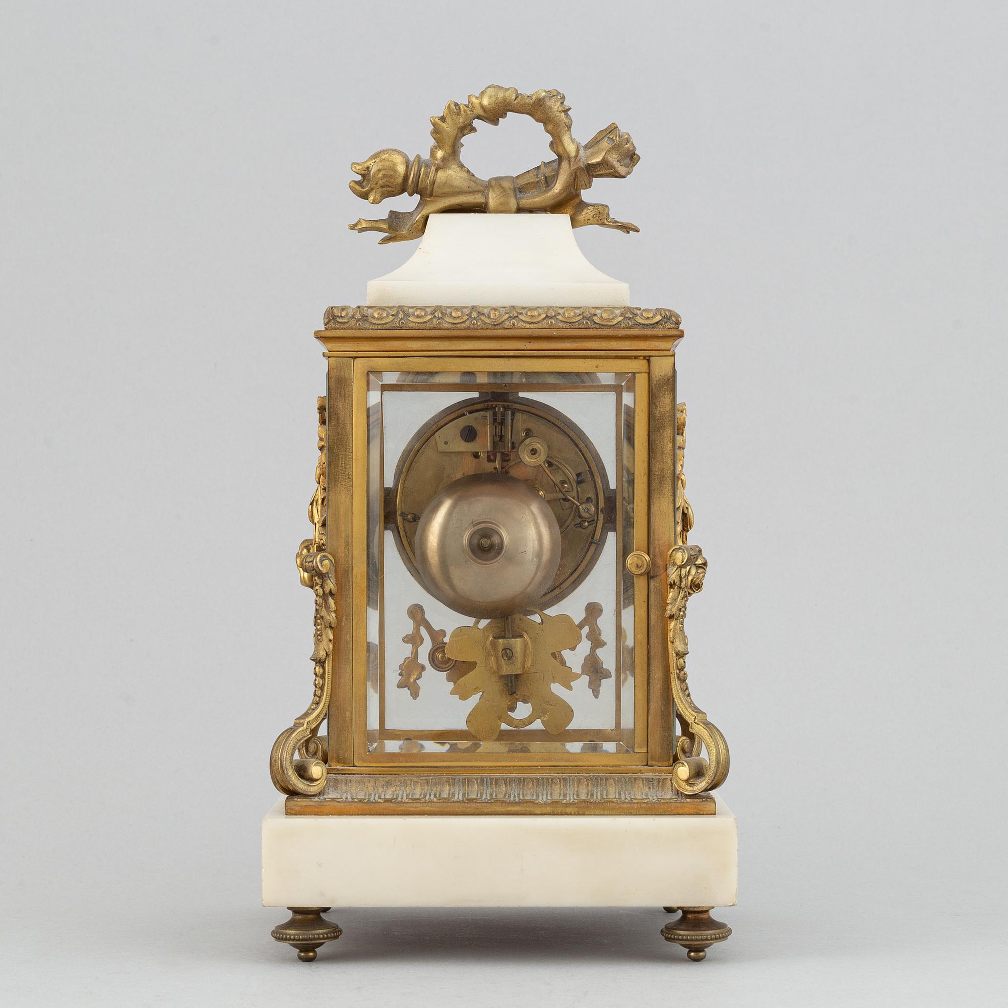 A circa 1900 Louis XVI-style mantle clock.