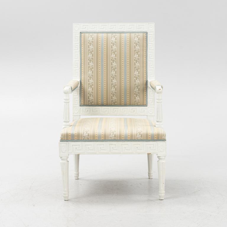 A Gustavian armchair, western Sweden, first half of the 19th century.