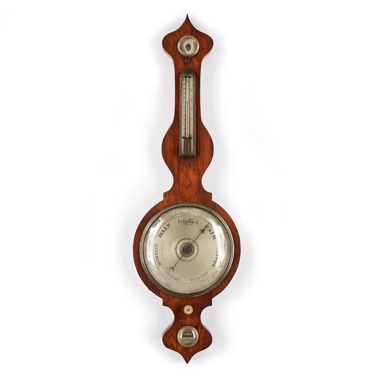 BAROMETER, mahogny, England, 1800-tal.