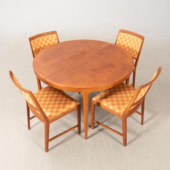 Bertil Fridhagen, dining group, "Diamant", 5 dlr, Bodafors, 1960s.