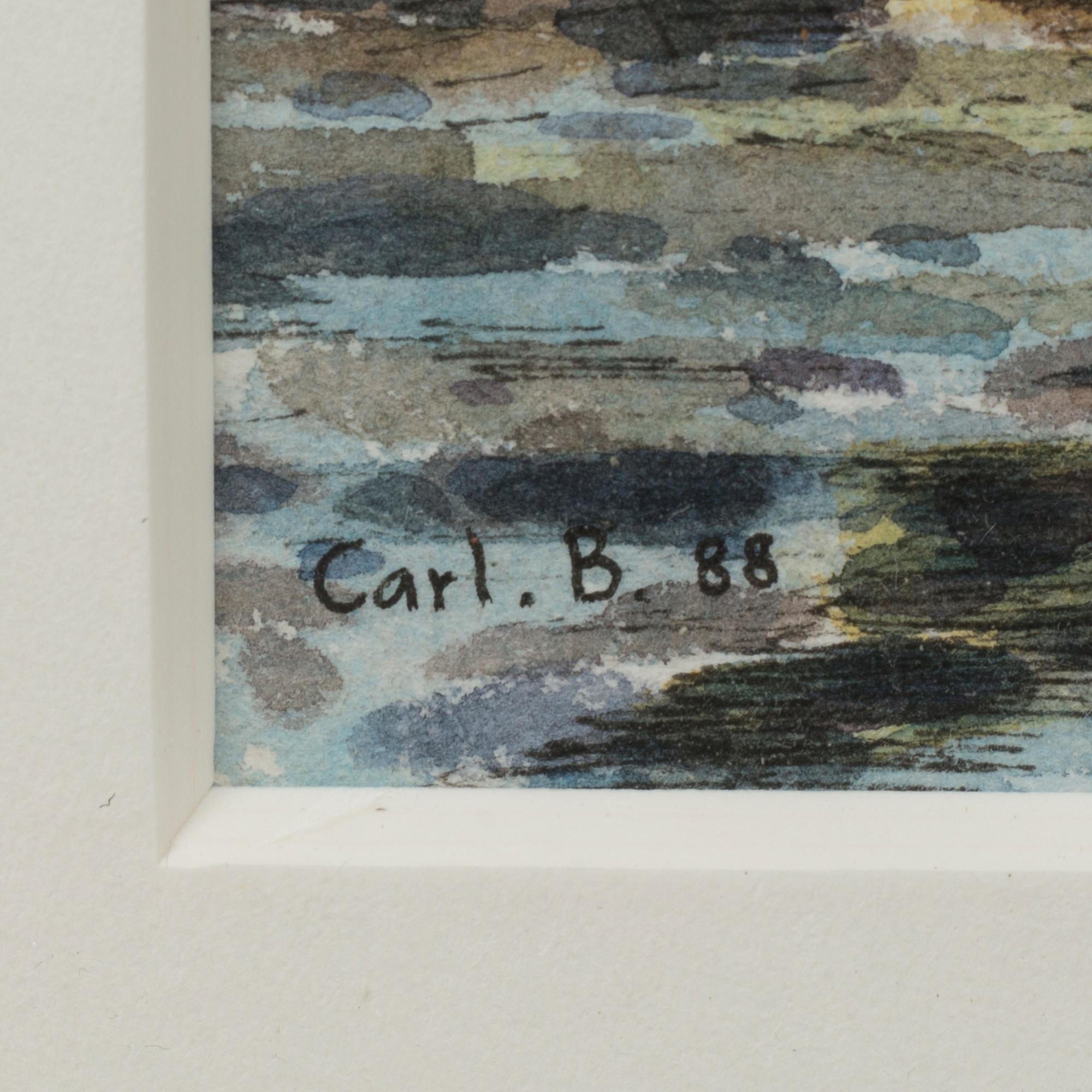 CARL BJERKÅS, akvarell, signerad och daterad 88.
