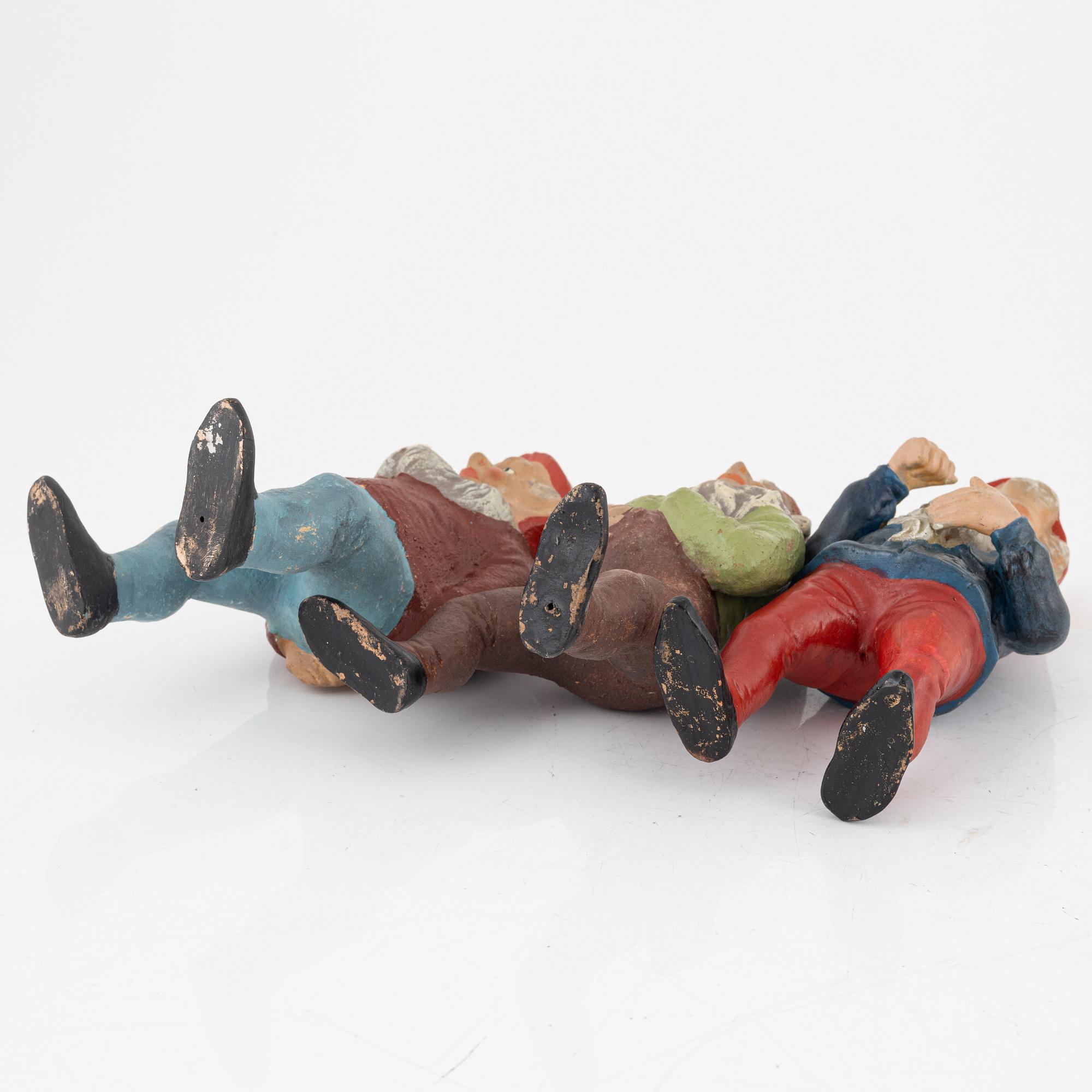 A group of seven gnomes, first half of the 20th Century.