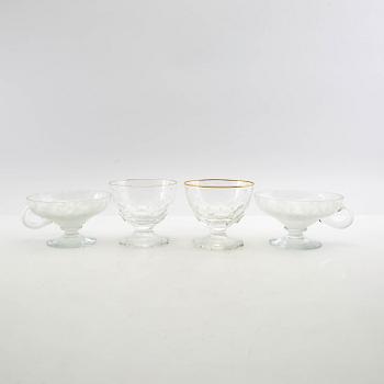 Coupe glasses 7+6 pcs mid-20th century.