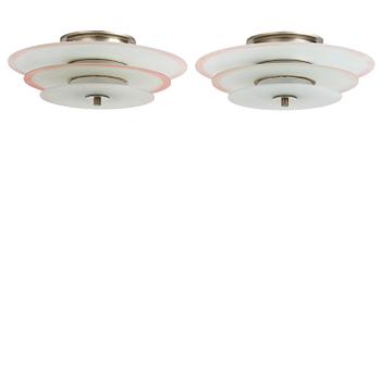 304. Harald Notini, a pair of ceiling lamps model "10401", Arvid Böhlmarks Lampfabrik, Stockholm, 1930s.