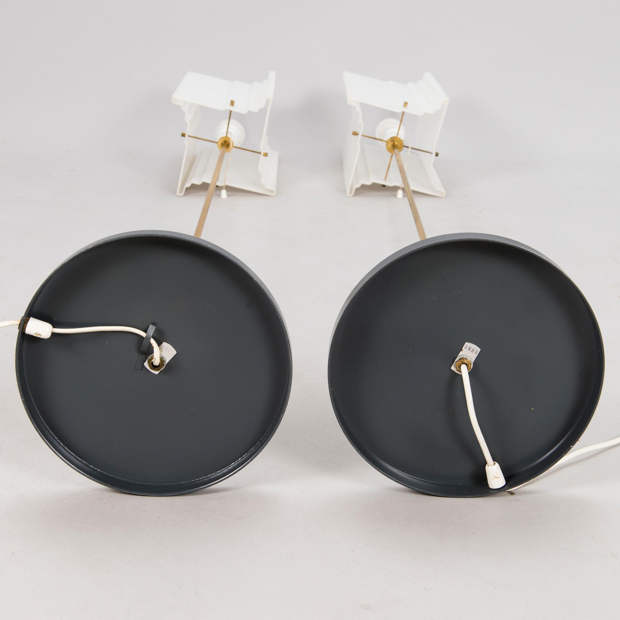 YKI NUMMI, a pair of 1960s '30-008' floorlamps for Orno. Finland.