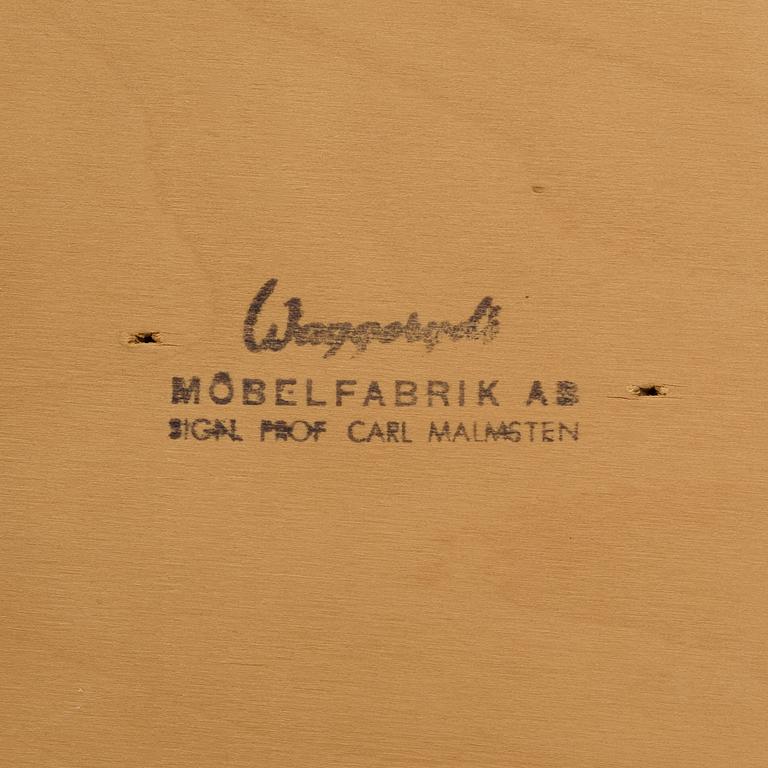 Carl Malmsten, dining table, 2 armchairs, 4 chairs, "Talavid", Waggeryd's Furniture Factory, second half of the 20th century.