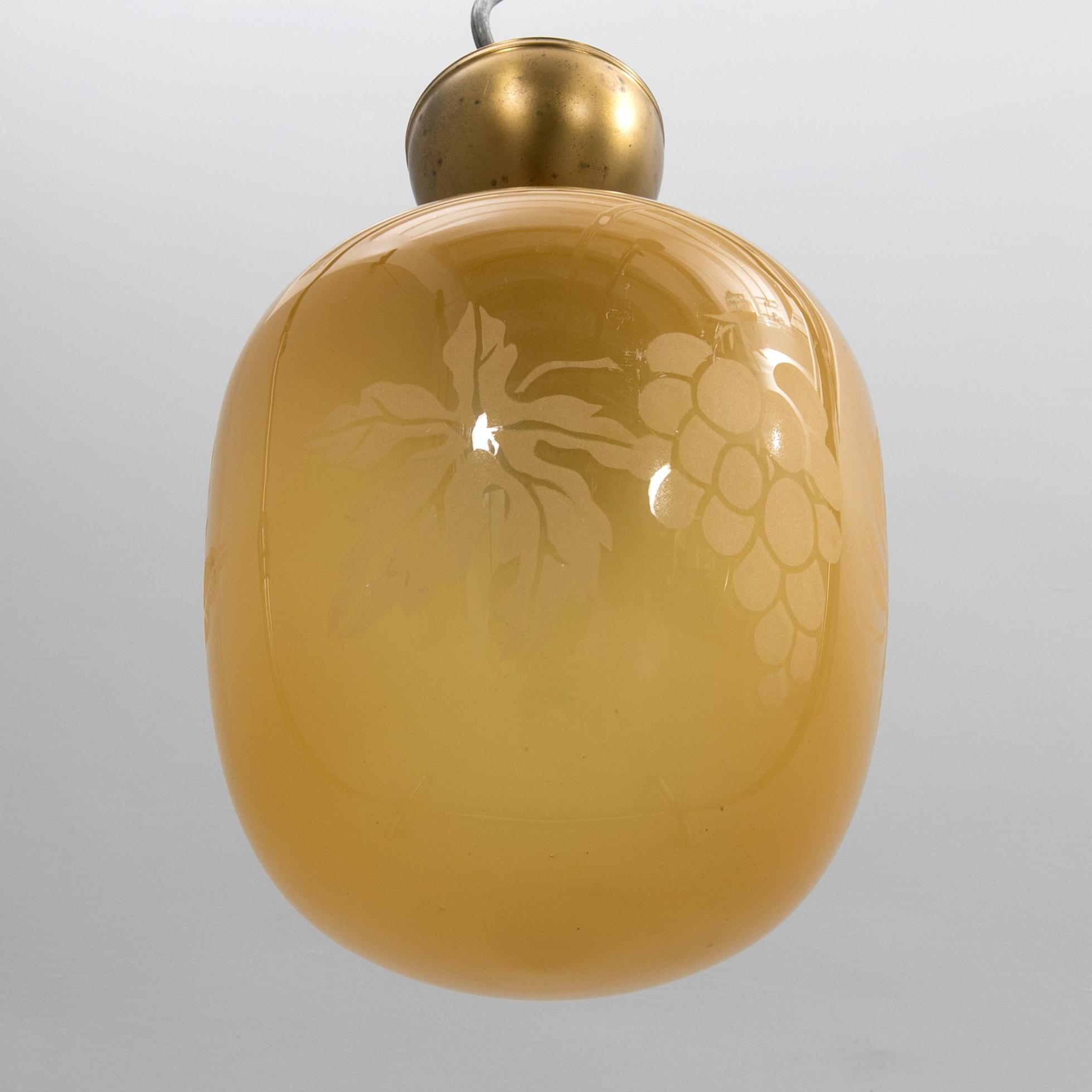 Ceiling lamp, 1940s.