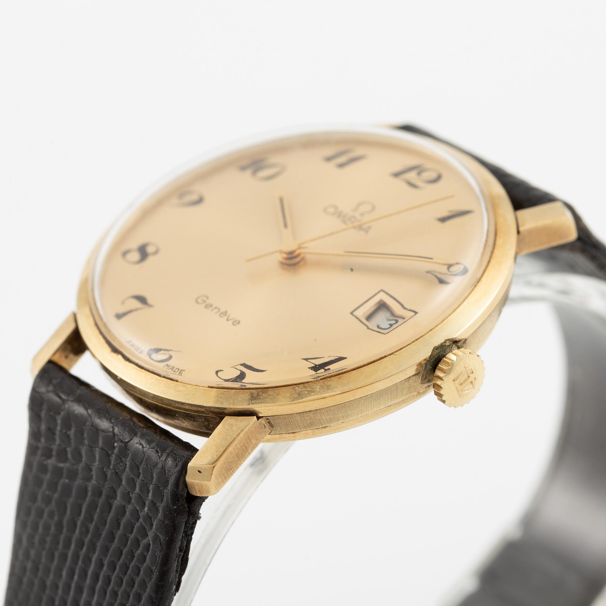 Omega, Genève, wristwatch, 34 mm.